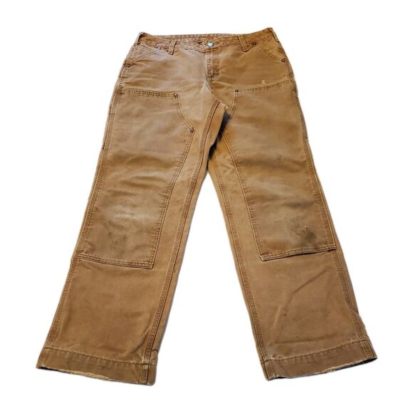 Carhartt Mens Double Knee Duck Canvas 32x29 Thrashed Distressed Streetwear - Picture 1 of 9